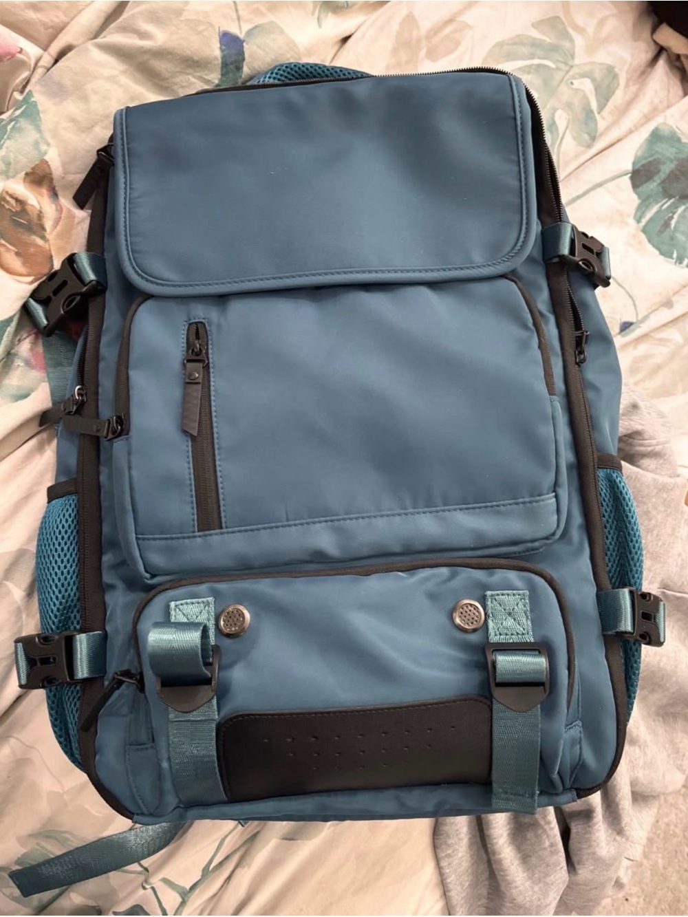 Men's Blue Travel Backpack - Durable Everyday Bag